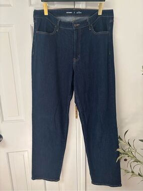 Classic Women’s Dark Blue Straight-Leg Jeans 16 Tall